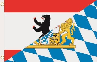 Fahne Flagge Berlin-Bayern Hissflagge 90 x 150 cm