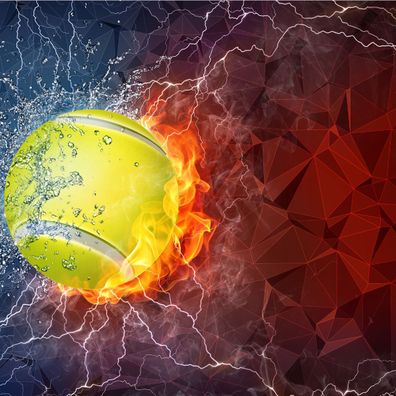 Muralo Selbstklebende Fototapeten XXL Abstraktion Tennis 3D 4000