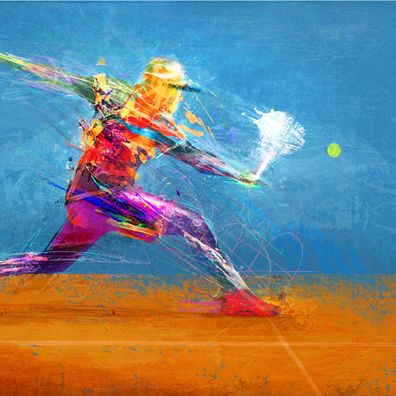 Muralo Selbstklebende Fototapeten XXL Abstraktion Tennis 3D 4006
