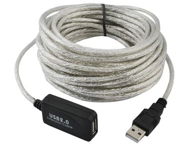 Verlängerungs Aktiv USB Kabel Verlängerungskabel 10m USB 2.0 Repeater 519