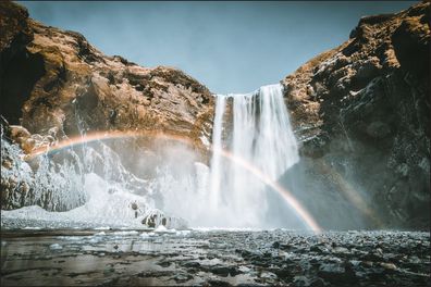 Muralo Selbstklebende Fototapeten XXL Wasserfall Skógafoss Island 1285