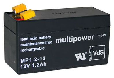 Multipower - MP1.2-12 - 12 Volt 1200mAh Pb