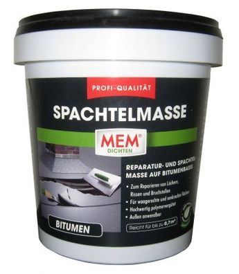 MEM Profi Spachtelmasse lmf Bitumen 1,0 kg Bitumenmasse, Reparaturmasse Nr. 500829 Bi