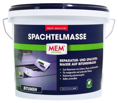 MEM Profi Spachtelmasse lmf Bitumen 7,0 kg Bitumenmasse, Reparaturmasse Nr. 500831 Bi