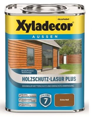 Xyladecor Holzschutz Lasur Plus EICHE HELL 750 ml Nr. 5362545 Dünnschichtlasur