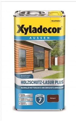 Xyladecor Holzschutz Lasur Plus Mahagoni 2,5 Liter Nr. 5362549 Dünnschichtlasur