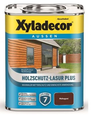 Xyladecor Holzschutz Lasur Plus Mahagoni 750 ml Nr. 5362548 Dünnschichtlasur