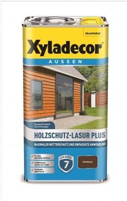 Xyladecor Holzschutz Lasur Plus Nussbam 2,5 Liter Nr. 5362555 Dünnschichtlasur