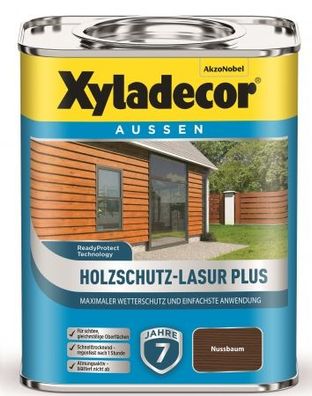 Xyladecor Holzschutz Lasur Plus Nussbaum 750 ml Nr. 5362554 Dünnschichtlasur