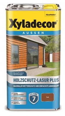 Xyladecor Holzschutz Lasur Plus TEAK 2,5 Liter Nr. 5362552 Dünnschichtlasur