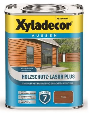 Xyladecor Holzschutz Lasur Plus TEAK 750 ml Nr. 5362551 Dünnschichtlasur