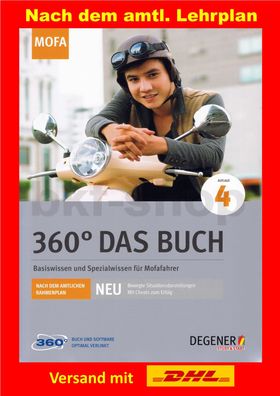 Lehrbuch Mofa Prüfbescheinigung Degener 360 das Buch Mofakurs Fahrschule