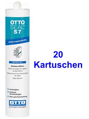 Ottoseal® S7 20x310 ml Weather-Sealing-Silikon schwarz Für innen & außen UV-Beständig