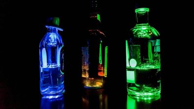 Flaschenlicht LED Flasche Sticker Licht Aufkleber Sekt Party Bar