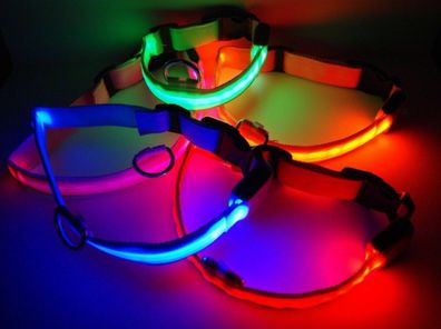 Hundehalsband LED leuchtet Nachtlicht Leuchtband Band Sicherheit