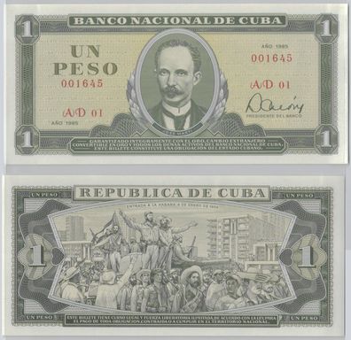 1 Peso Banknoten Cuba Kuba 1985 kassenfrisch (147108)