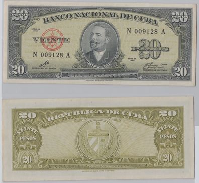 20 Pesos Banknote Cuba Kuba 1960 Antonio Maceo (144911)