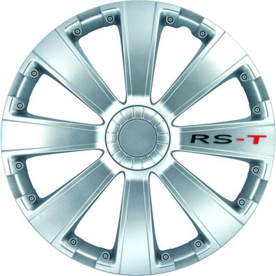 4xRadkappen RST 15" Silber Alufelgen- Optik für alle PKW (außer Bus) um 15 Zoll