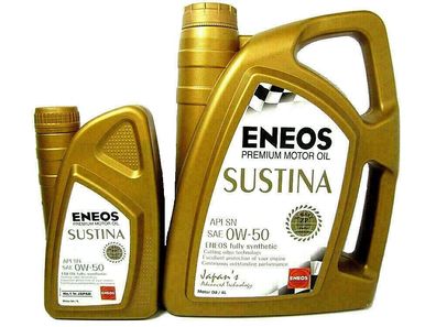 1L + 4L (5 Liter) ENEOS Sustina 0W-50 0W50 Motoröl Vollsynthetisch Öl