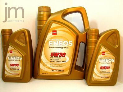 2x 1L + 4L (6 Liter) ENEOS Premium HYPER S 5W-30 5W30 Motoröl Vollsynthetisch OK