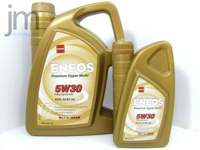 1L + 4L ENEOS 5 Liter Premium HYPER MULTI 5W-30 5W30 Motoröl Vollsynthetisch