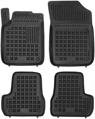 4-teilige schwarze Gummifußmatte für Citroen C3 II Bj. 2009-2016