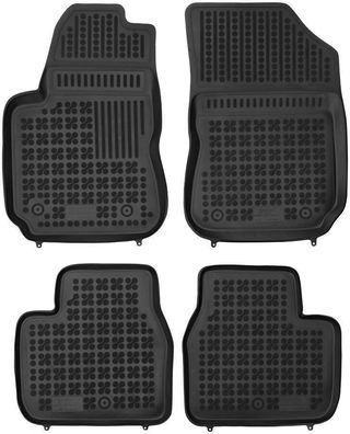 4-teilige schwarze Gummifußmatte für Citroen C4 Cactus Bj. ab 2014