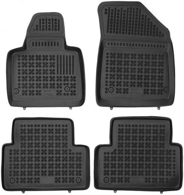 4-teilige schwarze Gummifußmatte für Citroen C5 Bj. 2008-2017