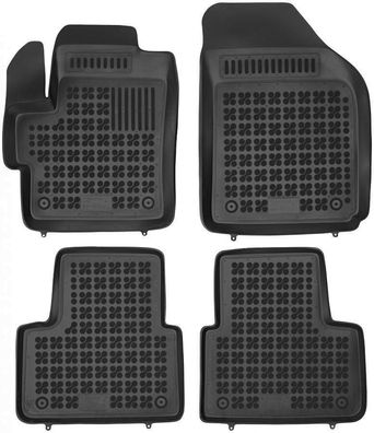 4-teilige schwarze Gummifußmatte für Chevrolet Spark II Bj. 2005-2009
