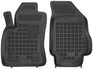 2-teilige schwarze Gummifußmatte für FIAT Doblo II OPEL Combo D 2 Sitze