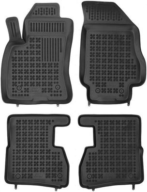 4-teilige schwarze Gummifußmatte für FIAT Doblo II OPEL Combo D