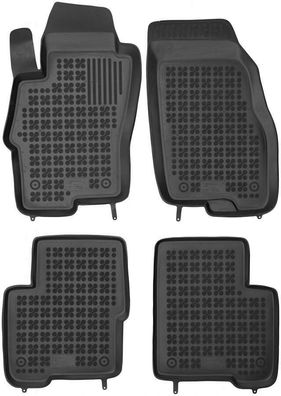 4-teilige schwarze Gummifußmatte für FIAT Linea I Bj. 2007-2015