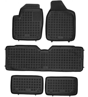 Schwarze Gummifußmatte für FORD Galaxy 95-06 SEAT Alhambra VW Sharan 95-10