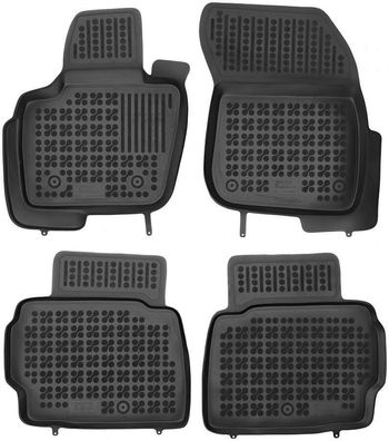 4-teilige schwarze Gummifußmatte für FORD Mondeo V/ V Hybrid/ V Vignale