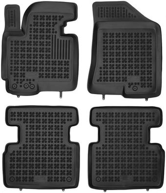 4-teilige schwarze Gummifußmatte für KIA Sportage III Bj. 2010-2015
