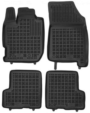 4-teilige schwarze Gummifußmatte für DACIA Duster II Bj. ab 2017