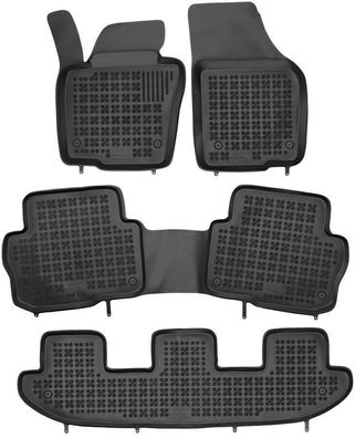 4-teilige schwarze Gummifußmatte für SEAT Alhambra 10-18 VW Sharan II ab 10