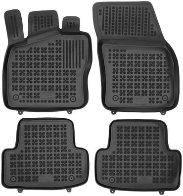 4-teilige schwarze Gummifußmatte für SEAT Altea XL Bj. 2006-2015