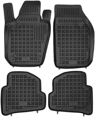 4-teilige schwarze Gummifußmatte passend für SKODA Fabia III Bj. ab 2014