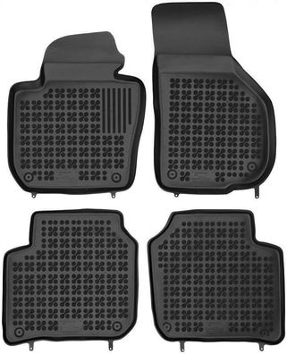 4-teilige schwarze Gummifußmatte passend für SKODA Superb II Bj. 2008-2015