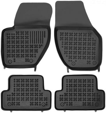 4-teilige schwarze Gummifußmatte für VOLVO V40 Bj. ab 2012