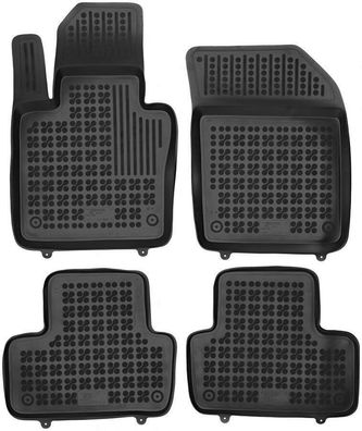 4-teilige schwarze Gummifußmatte für VOLVO XC60 II Bj. ab 2017