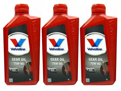 Valvoline Gear Oil 3x 1L 75W80 Universal-Getriebeöl GL4