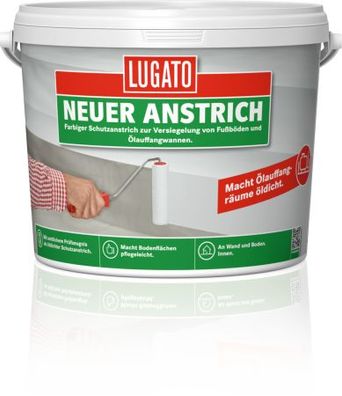 Lugato Neuer Anstrich platingrau 5,0l Nr. 5360 Oberflächenschutz Versiegelung Böden