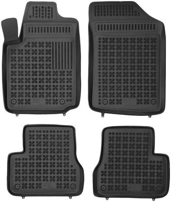 4-teilige schwarze Gummifußmatte für Citroen C3 Bj. 2002-2009