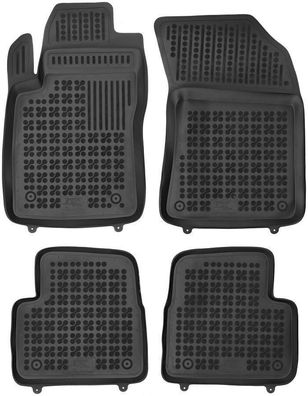 4-teilige schwarze Gummifußmatte für Citroen C3 III Bj. ab 2016