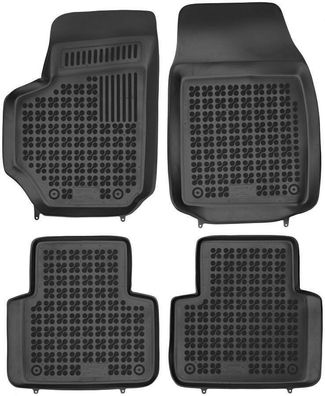 4-teilige schwarze Gummifußmatte für FIAT Croma II Bj. 2005-2011