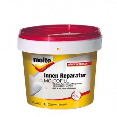 Molto Innen Reparatur Moltofill 1kg Beton Gipskarton Zement Nr. 5087716