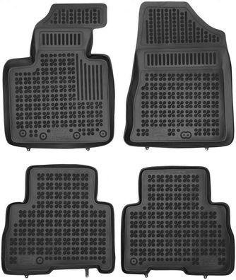 4-teilige schwarze Gummifußmatte für KIA Sorento II Bj. 2012-2015