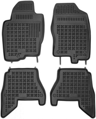4-teilige schwarze Gummifußmatte für NISSAN Pathfinder III Bj. 2005-2012